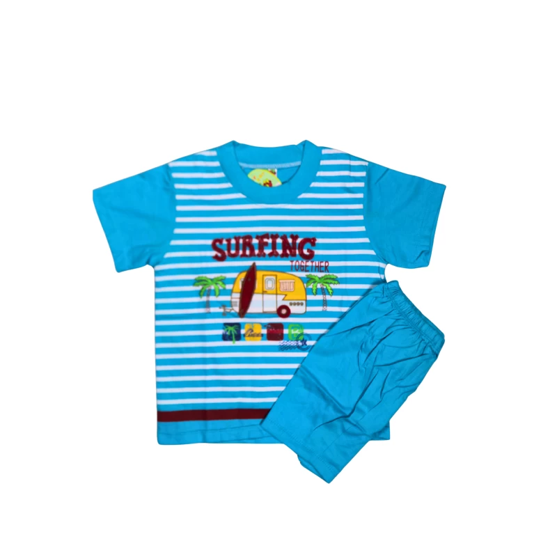 Surfing Theme Kids T-Shirt & Shorts Set