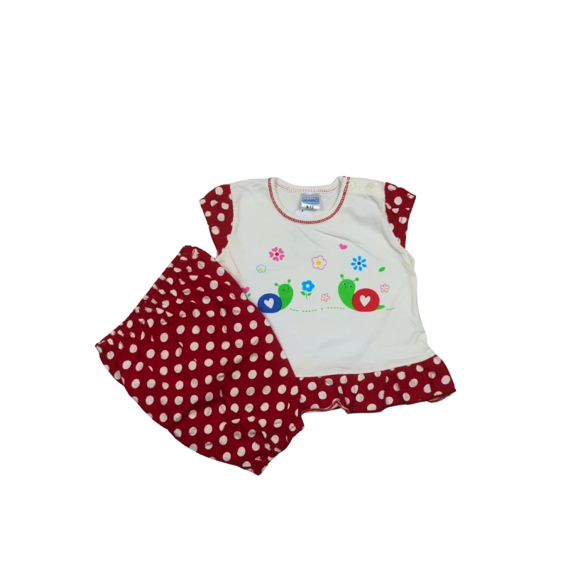 Kids’ Floral Bunny Graphic Tank Top & Polka Dot Shorts Set
