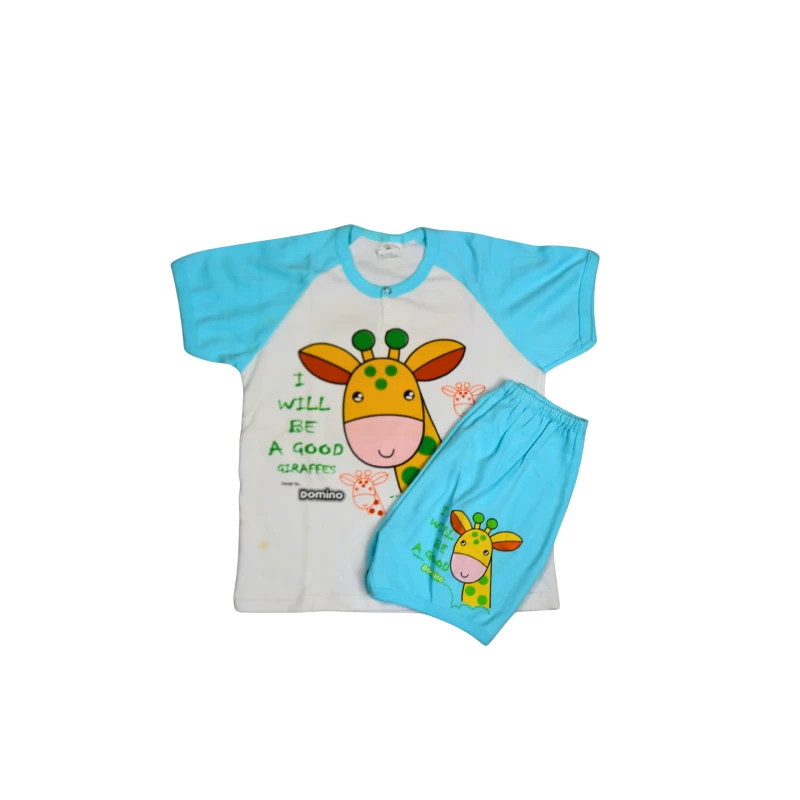 Giraffe Print Kids T-Shirt & Shorts Set