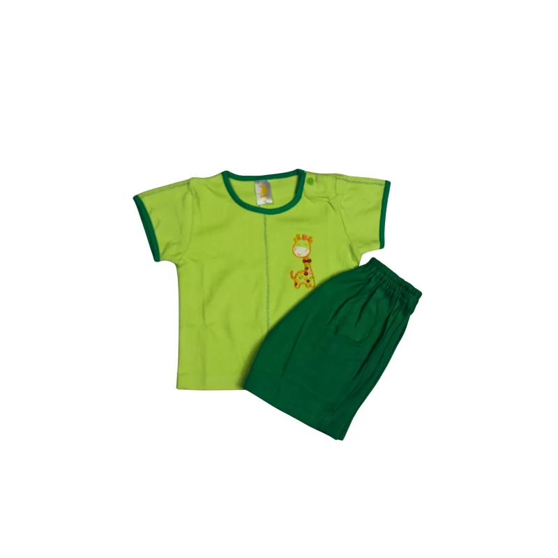 Kids T-Shirt & Dark Green Shorts Set
