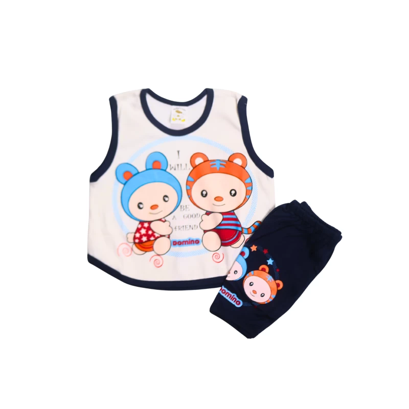 Cute Bear Friends Kids Tank Top & Shorts Set