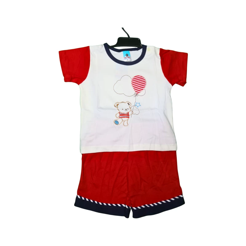 Kids Bear Print Tee & Shorts Set