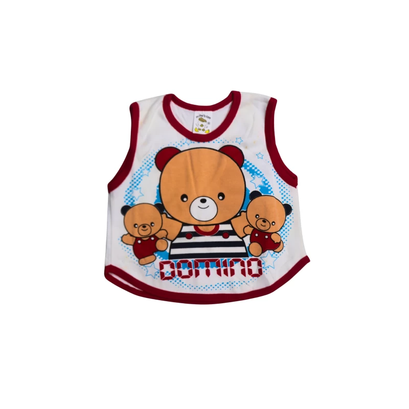 Kids Bear Cartoon Tank Top